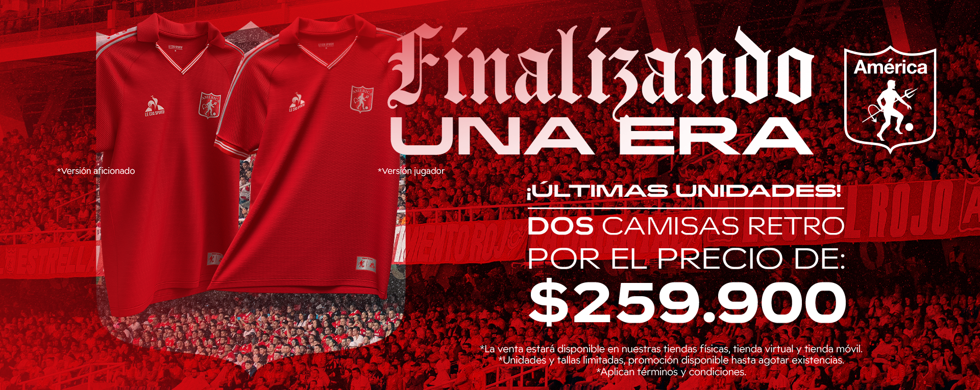 Promocion combo retro America de Cali